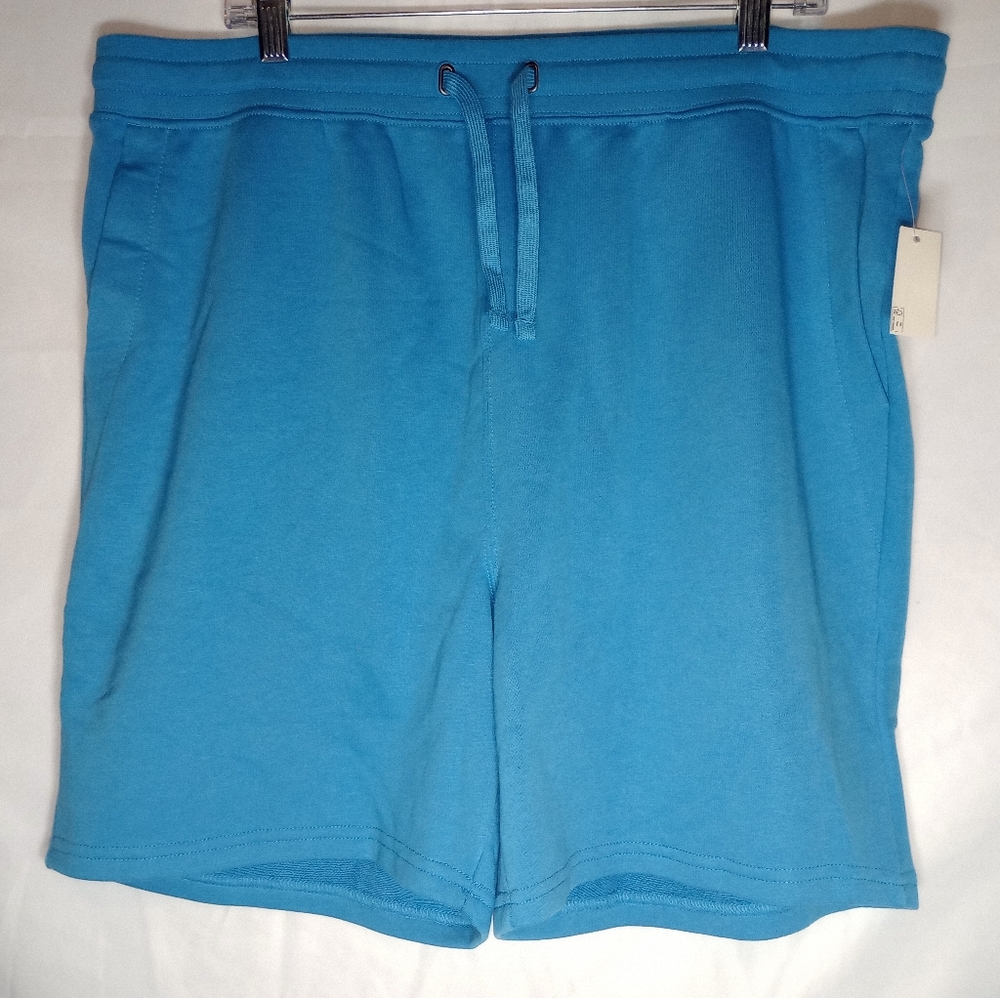 NWT Amazon Essentials Men's XL Blue Lightweight Sweat Shorts Drawstring